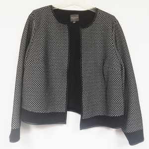 THE LIMITED Black and White Polka Dot Blazer 18W